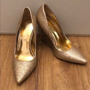 Gold Glitter High Heels